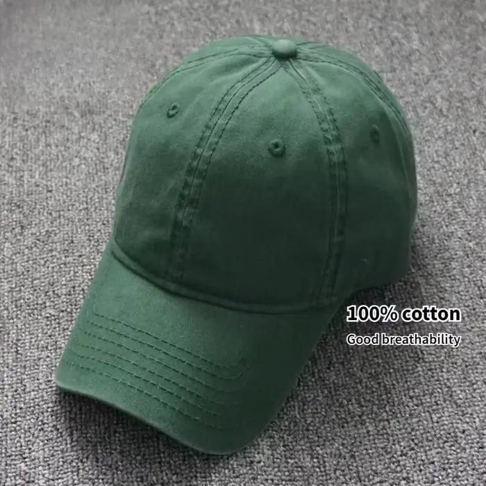 Casquette de baseball unisexe en coton pour hommes et femmes, protection solaire, ajustable, style sport, couleur solide, adapté aux quatre saisons et occasions décontractées