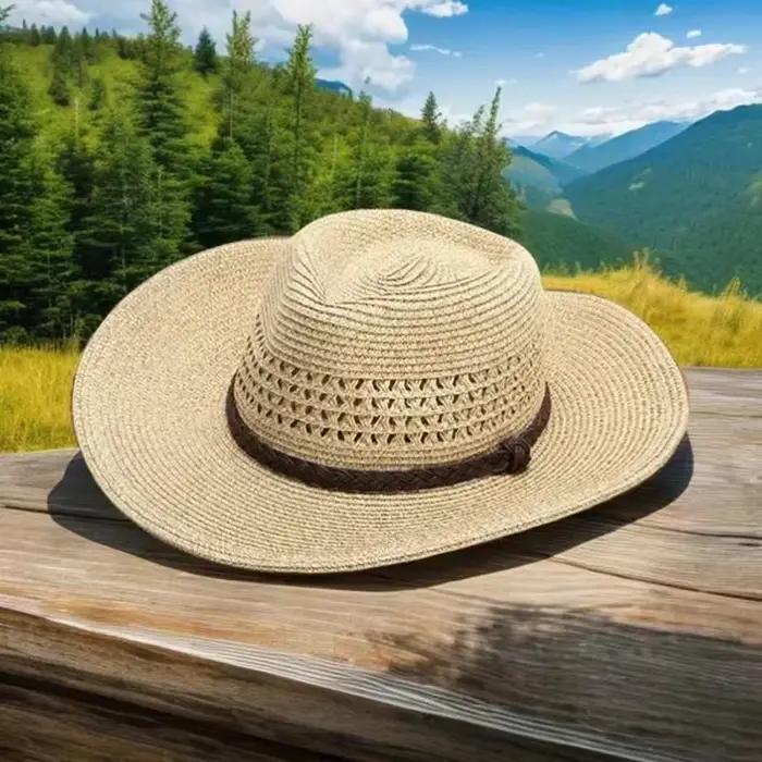 Nouveau Chapeau de Paille Panama Jazz XL Grande Taille 62cm pour Femme et Homme