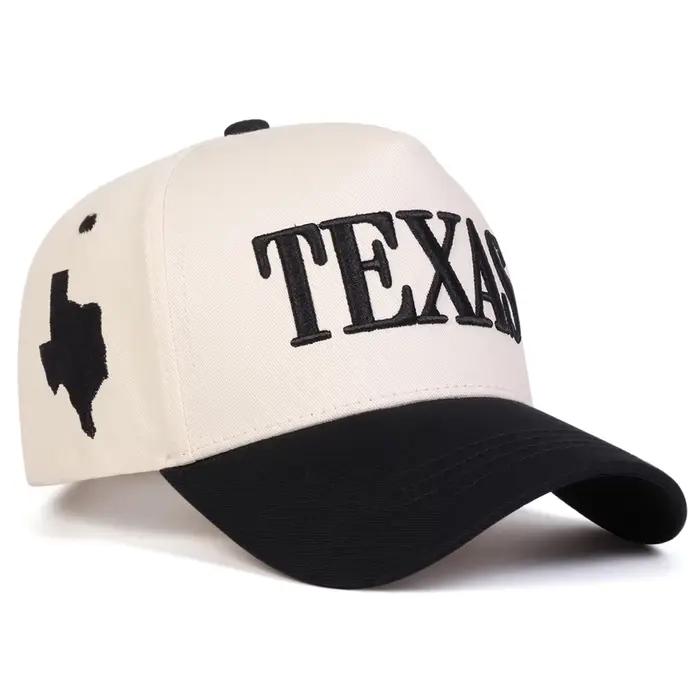 Casquettes de baseball unisexes avec broderie de lettres TEXAS