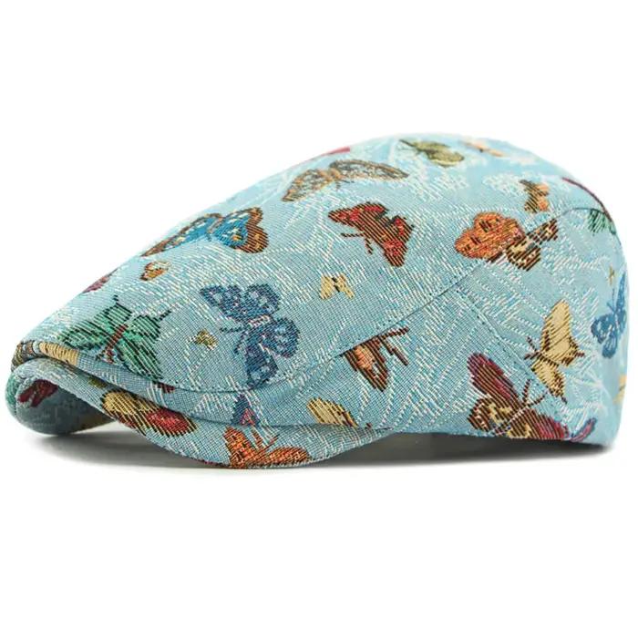 Béret rétro homme-femme avec broderie animal de compagnie, chapeau solaire réglable pour femmes, béret sport chic pour femmes, béret polyvalent pour adultes