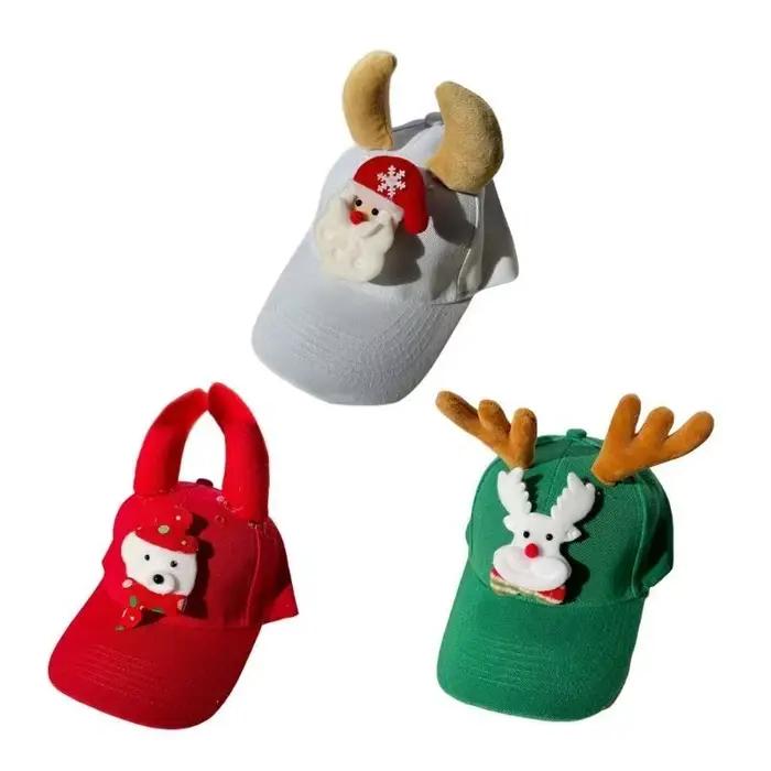 39bd Children Reindeer Baseball Hat pour filles femmes Horn