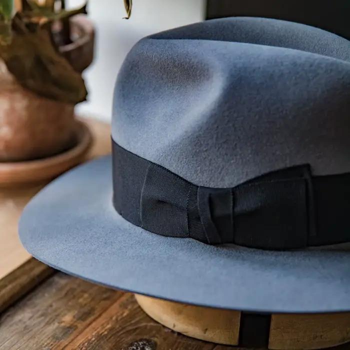 Chapeau Fedora en feutre de laine de luxe