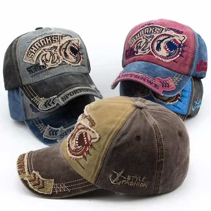 CNTANG hommes casquette de Baseball coton mode requin broderie décontracté visière chapeau pour femmes Snapback marque Hip Hop casquettes unisexe Gorras
