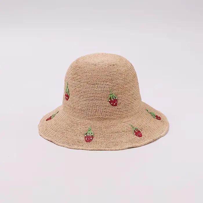 Chapeaux de paille en raphia japonais pour femme