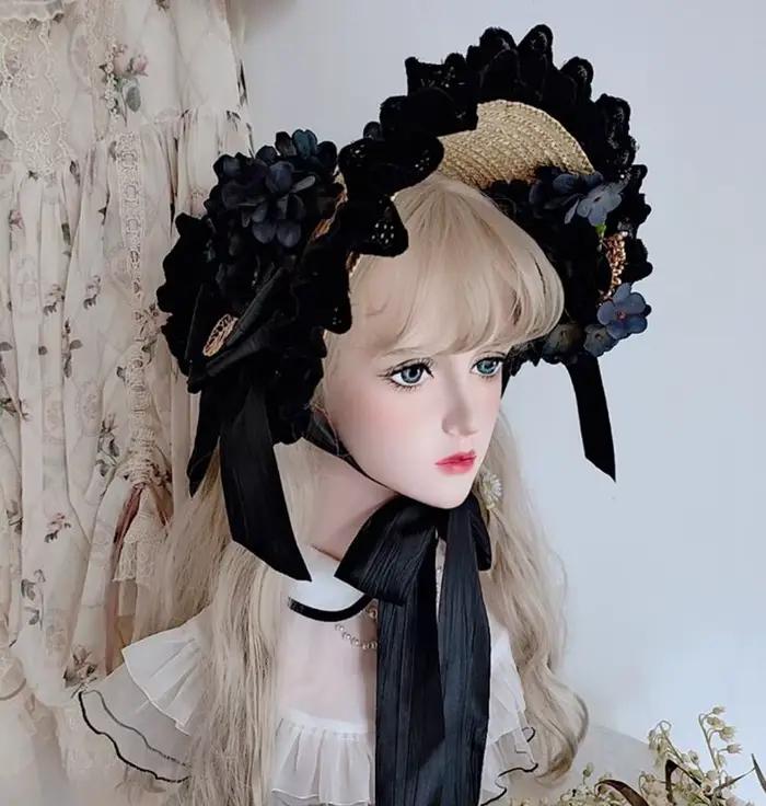 Chapeau de soleil victorien Vintage de Style Lolita français