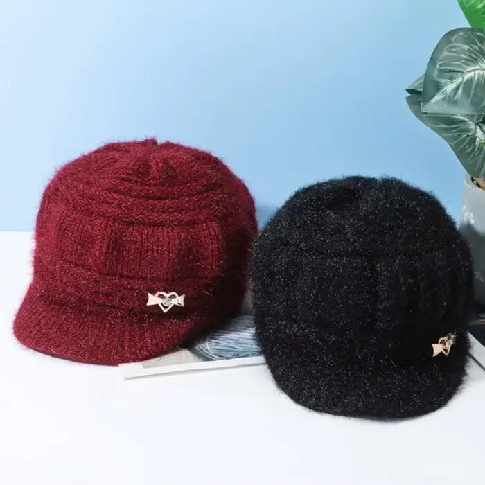 Chapeau en laine tricoté pour femmes