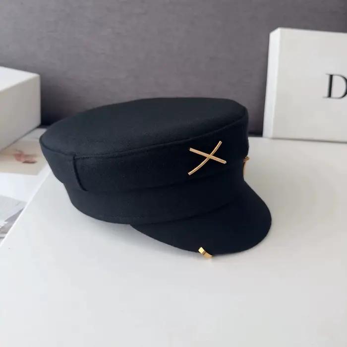 Casquette plate rétro britannique pour femmes