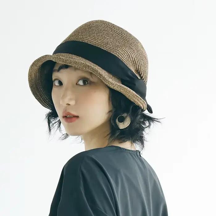 Chapeau de paille d'été à petit bord pour femmes