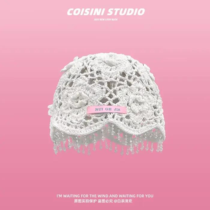 Chapeaux de pull à franges et perles de Style bohémien pour femmes