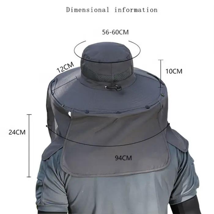 Chapeau de pêcheur avec ventilateur solaire à double alimentation