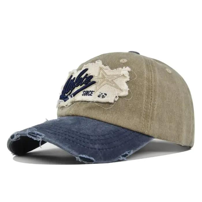 Athlète Casquettes de Baseball délavées étoiles