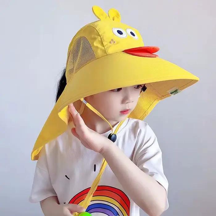 Chapeau de soleil pour enfants avec protection UV et rabat pour le cou