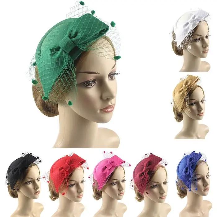 Chapeau fascinateur en maille avec nœud Vintage
