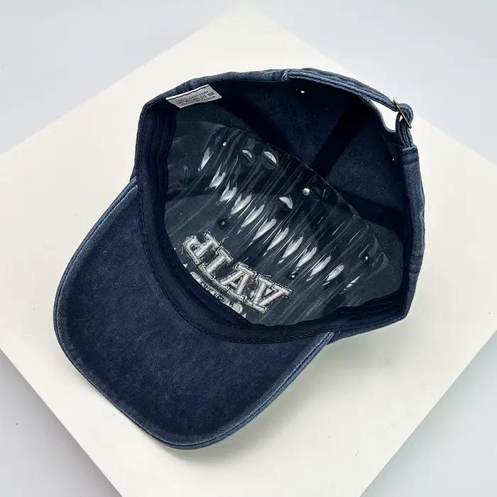 Chapeaux de baseball unisexes avec lettres de vallon brodées