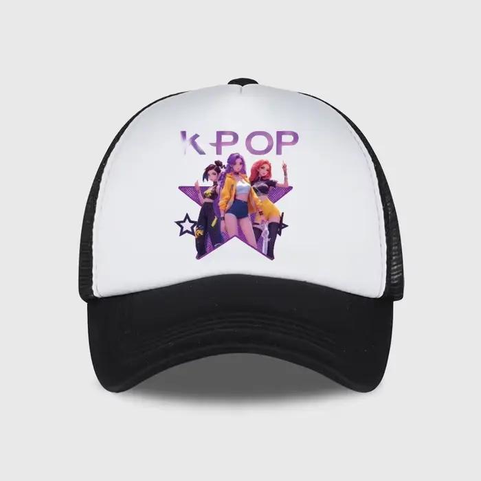 Casquette en maille imprimée K-POP Girl Group