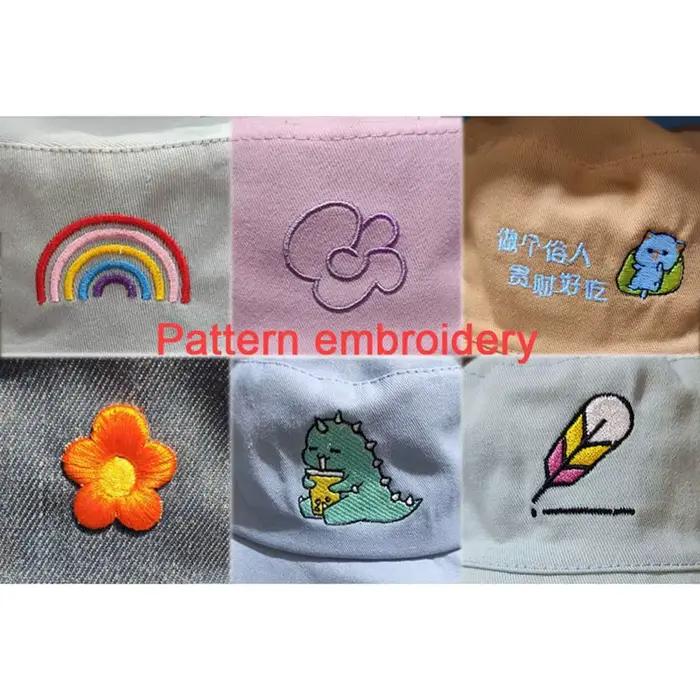 Chapeau seau brodé avec Logo personnalisé unisexe