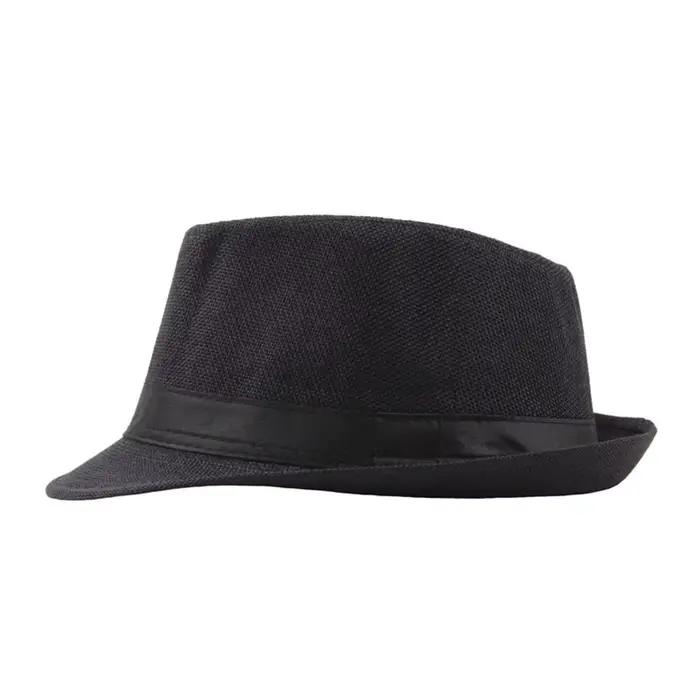 Chapeau Fedora à large bord en lin pour hommes et femmes polyvalent protection solaire et élégance pour occasions décontractées