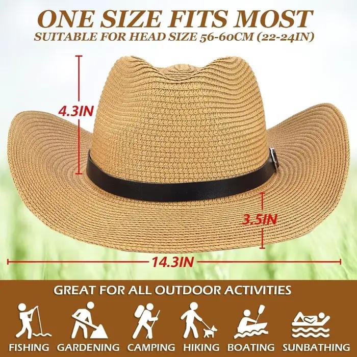 Chapeau de Soleil Pliable en Paille Hommes Femmes Style Sportif Protection Solaire Nouvelle Collection 2024 Plage Activités Extérieures