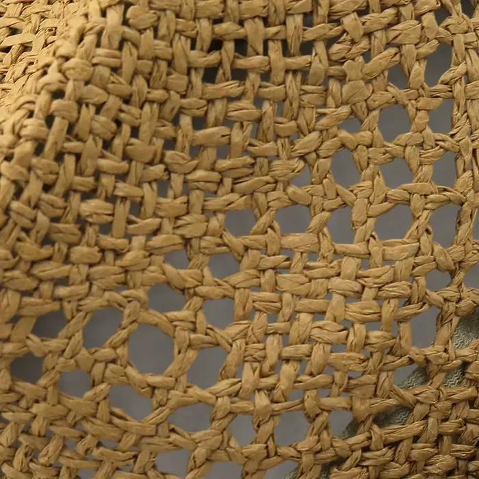 Chapeau de paille de Jazz en fibres naturelles tissées à la main