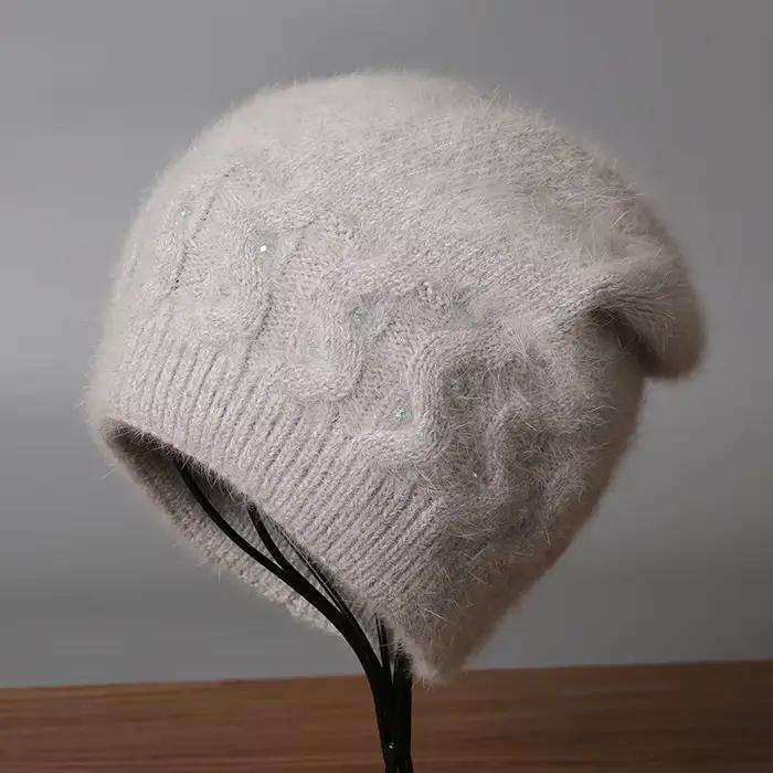 Angora chapeau femmes hiver tricot
