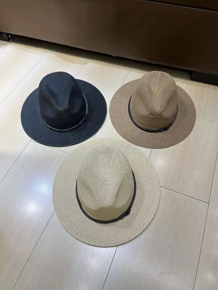 Chapeau de soleil en paille de raphia pour femme - Collection été