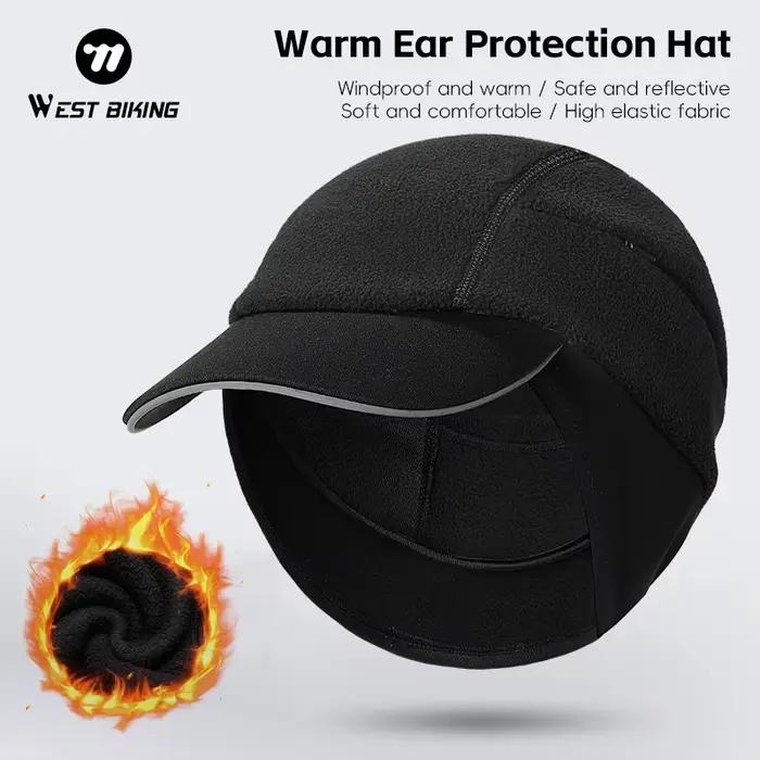 WEST BIKING – casquette de cyclisme d'hiver avec bord