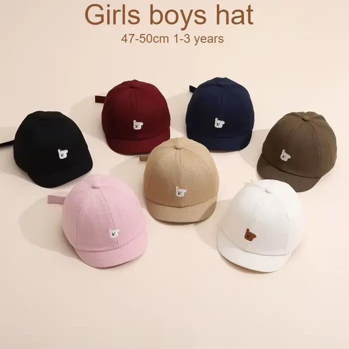 Casquette Bébé 47-50CM 1-3 Ans Printemps Été Nouvelle Broderie Chien