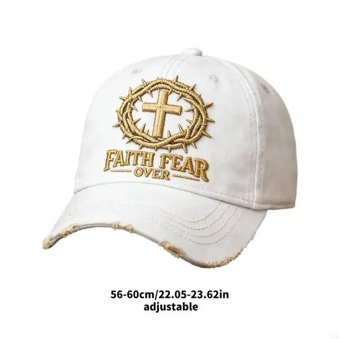 Casquette baseball réglable chrétienne avec lettrage brodé pour adultes
