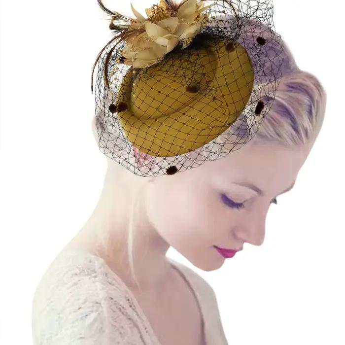 Fascinator-Chapeau de mariage perlé