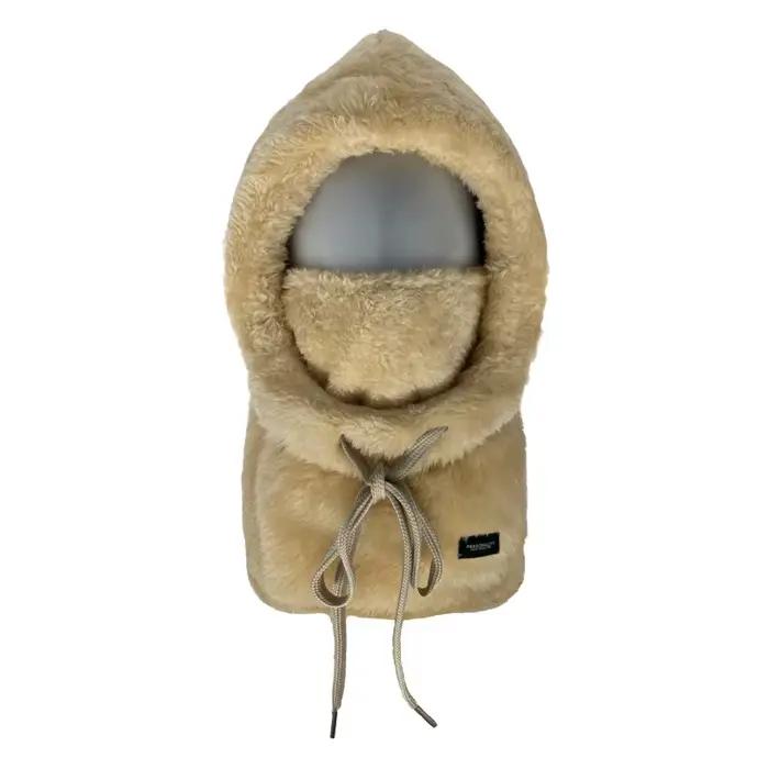 Masque de cou une pièce en velours d'hiver et casquette de pull épaisse