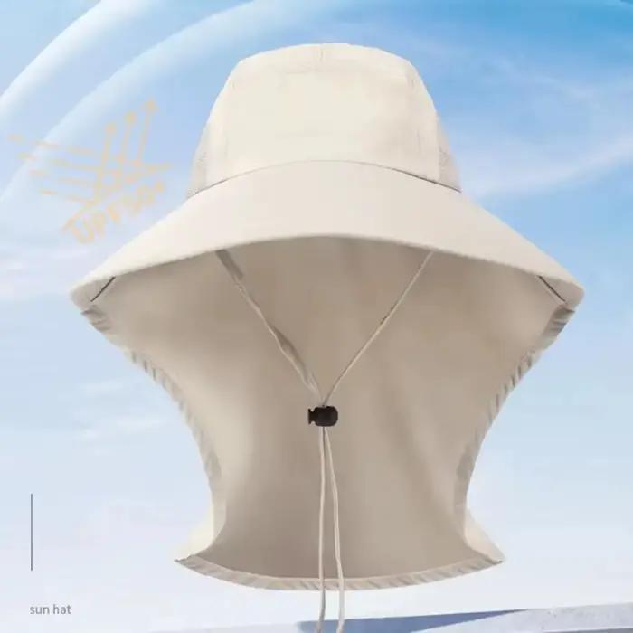 Chapeau de protection UV à large bord avec protège-nuque pour hommes et femmes