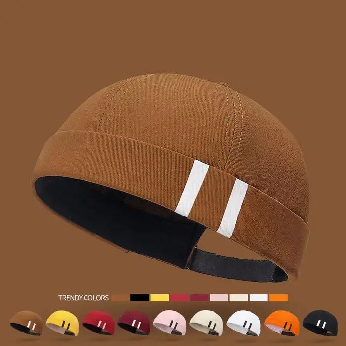 Chapeau Docker Vintage Déchiré Sans Visière