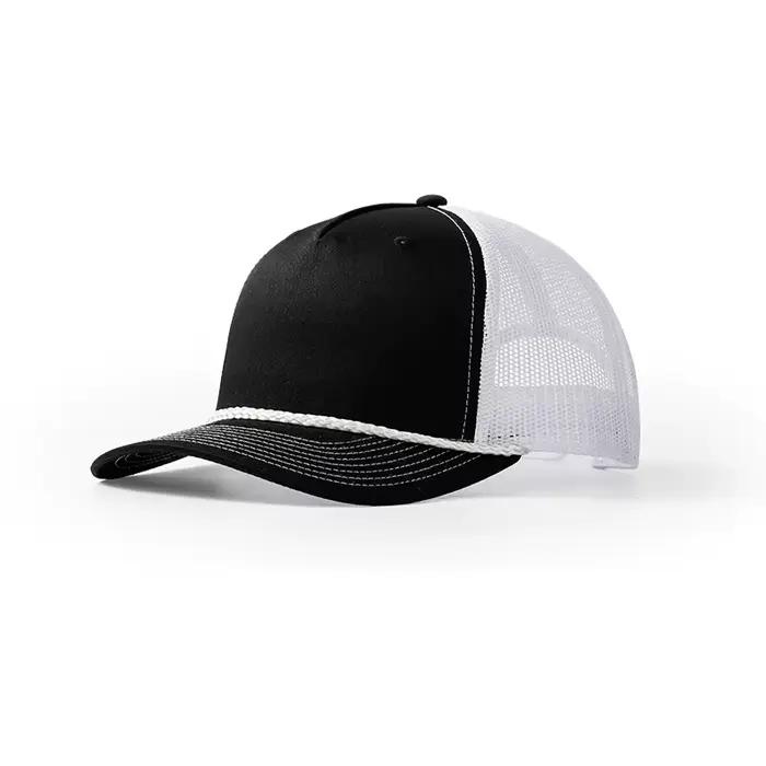 Casquette de baseball en maille à 5 panneaux avec logo personnalisé brodé pour l'extérieur pour femmes