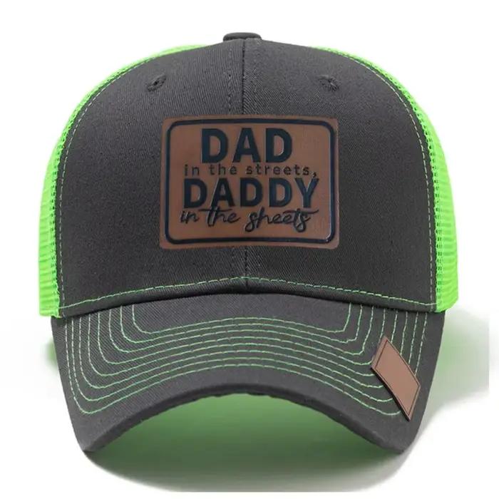 Casquette Snapback DAD en cuir avec patch