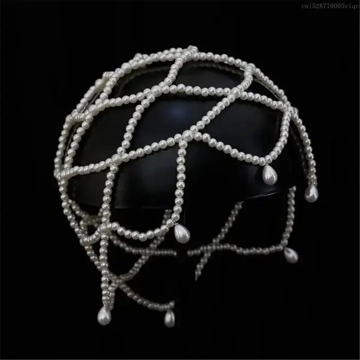 Chapeau tissé de perles élégant de haute qualité