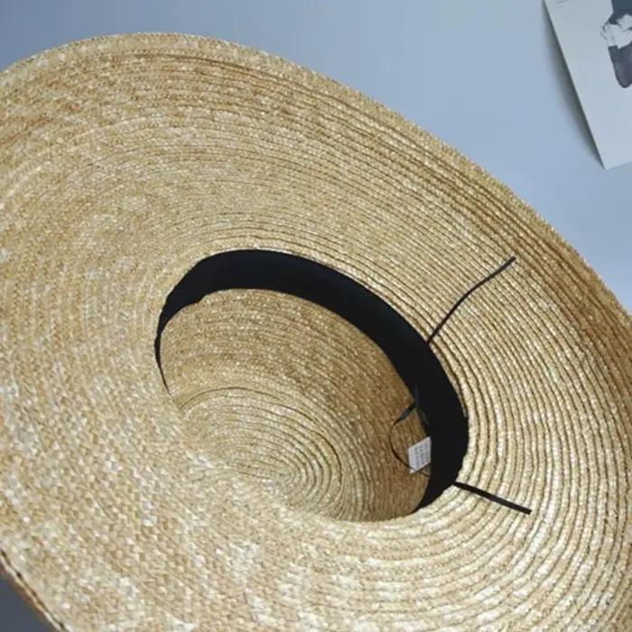 Chapeau de paille à grand bord pour femme