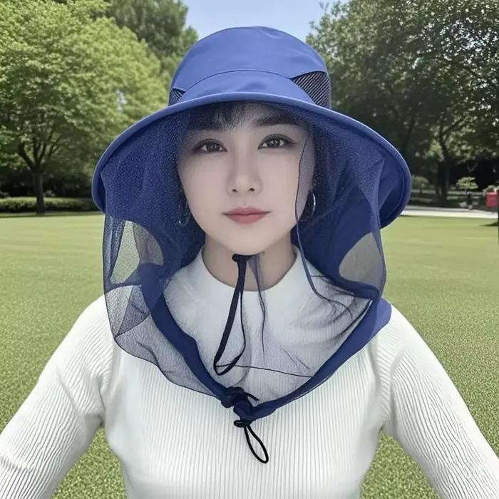 Nouveau chapeau anti-moustiques unisexe avec protection du cou