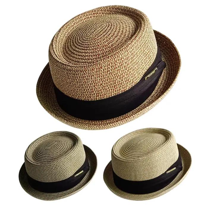 Chapeau Pork Pie Trancyfine Style Vintage Britanique Polyvalent pour Homme Occasions de Voyage Protection Solaire