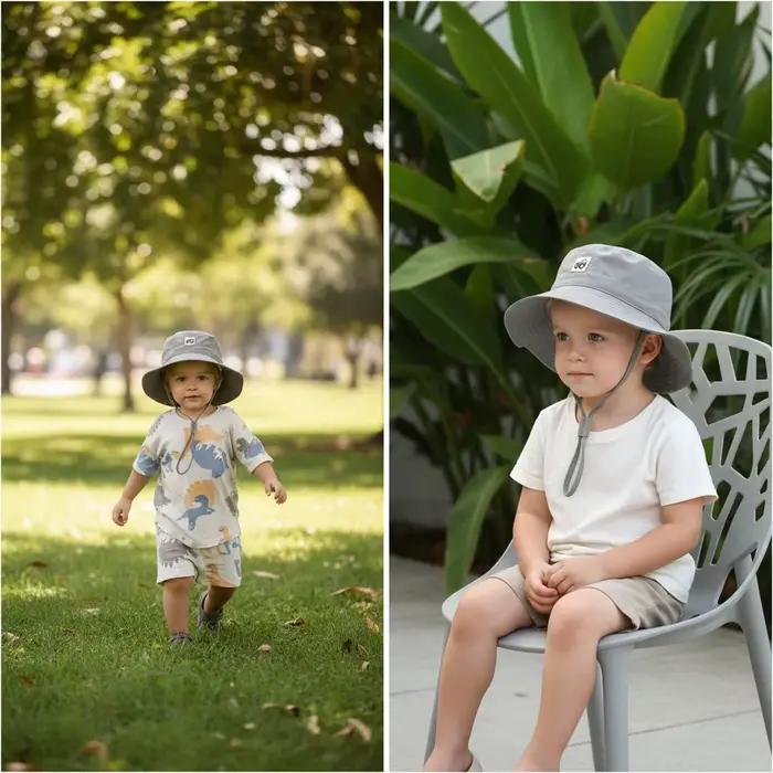 Nouveau chapeau de pêche brodé pour bébés et enfants d'Europe et d'Amérique. Convient aux