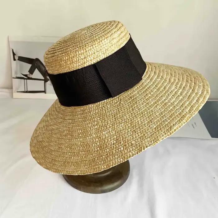 Chapeaux de paille à large bord pour femmes