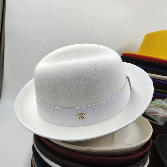 NOUVEAU chapeau de tarte de porc bord hommes femmes Fedora classique gentleman melon cosplay derby