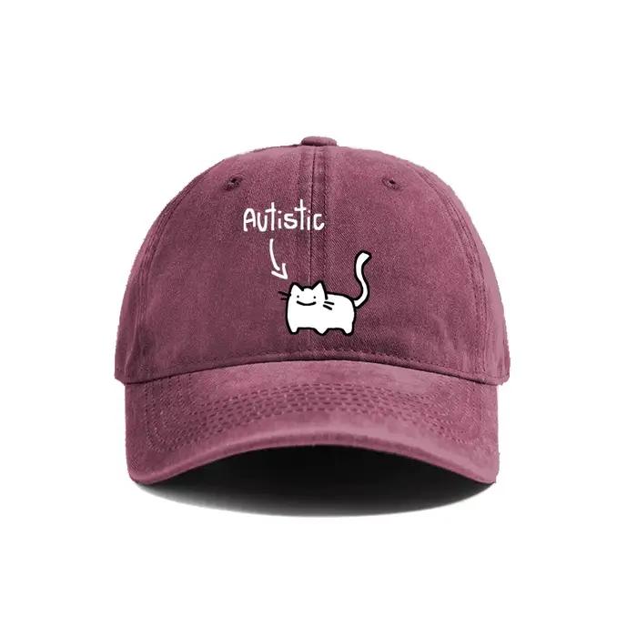 Casquettes de Baseball chat autiste