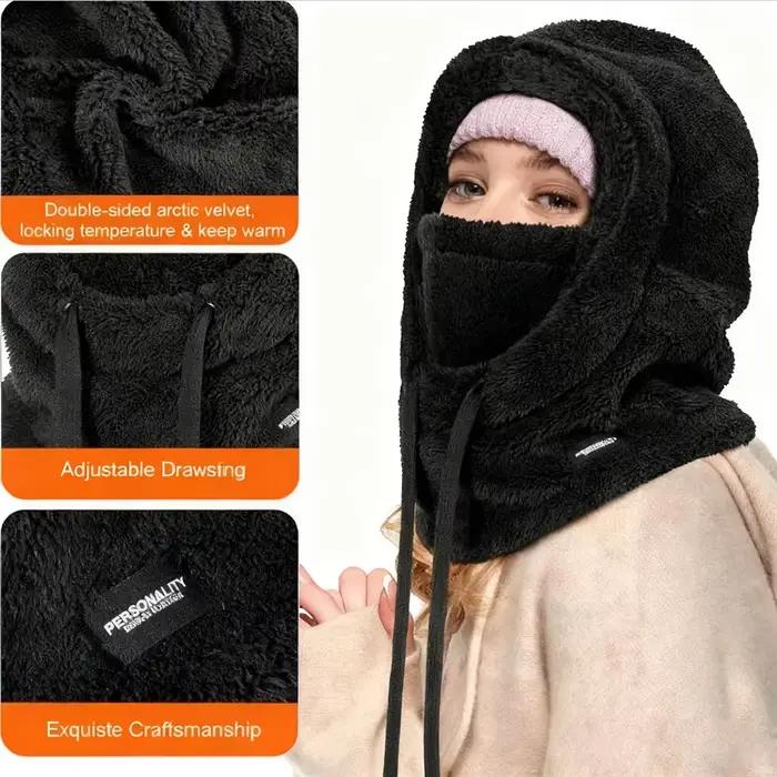 Cagoule thermique coupe-vent chaude d'hiver