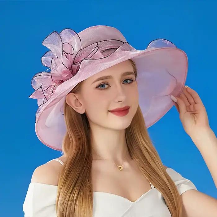 Chapeaux de protection solaire à large bord pour femmes