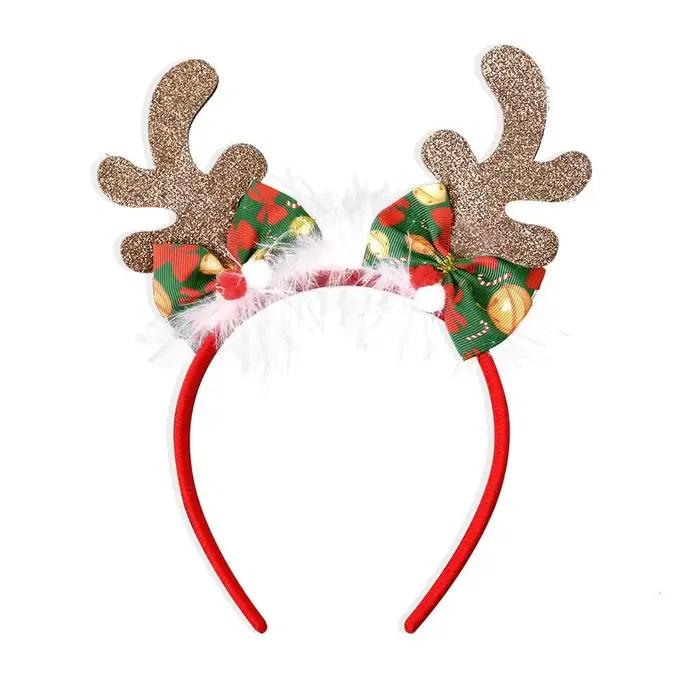 Serre-têtes de Noël mignons Bonhomme de neige Renne en feutre antidérapant