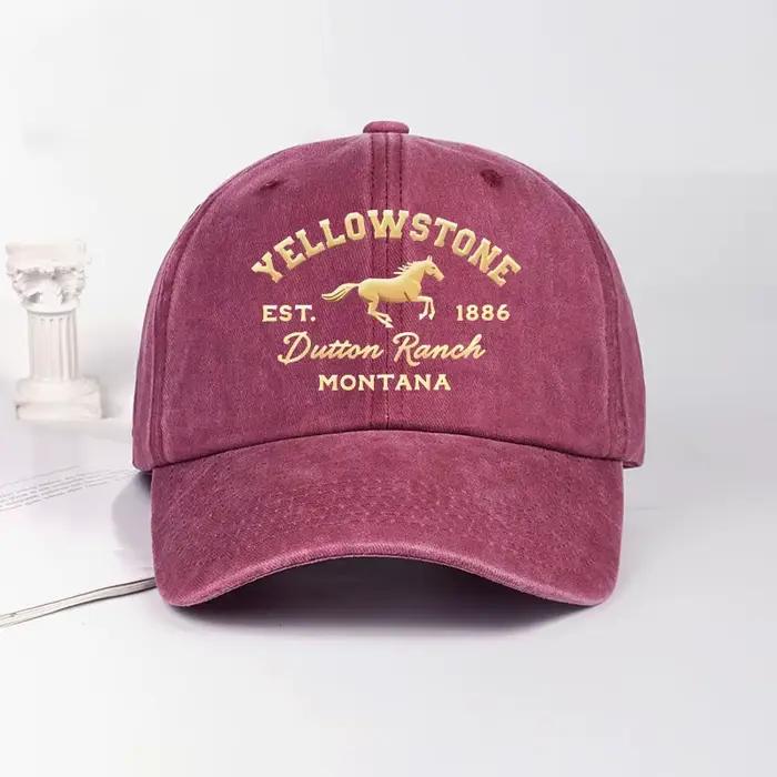 Casquette de baseball décontractée Yellowstone à imprimé cheval