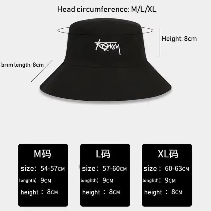 Big Head XL 63cm lettre seau chapeau pour hommes Double face femmes Floral pêcheur