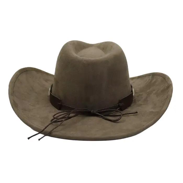 Chapeau haut-de-forme en daim pour femmes et hommes
