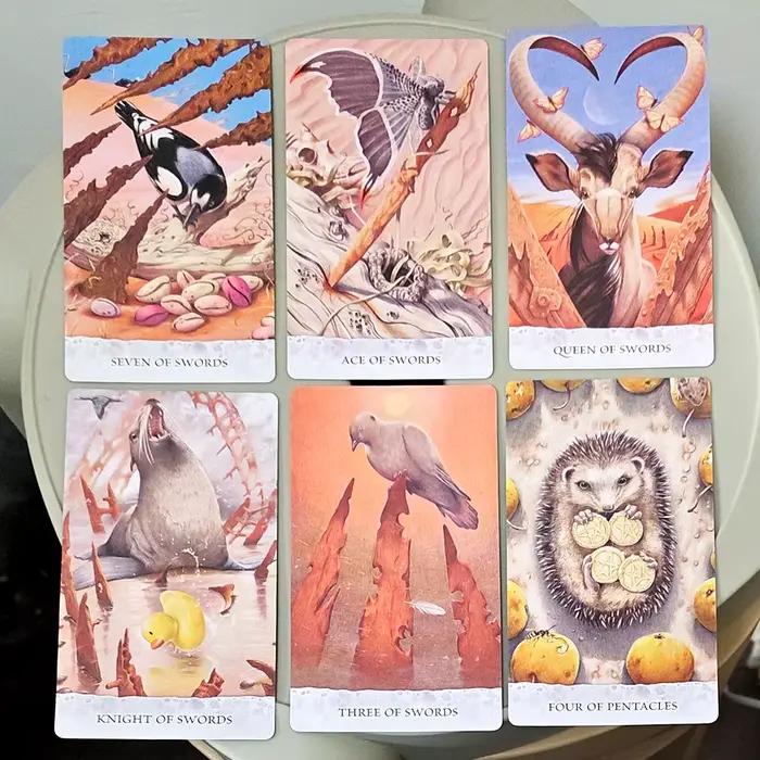Cartes en carton doublement gaufrées 12*7cm Tarot des Mers : Les Aventures d'un canard nommé Bob ― Jeu