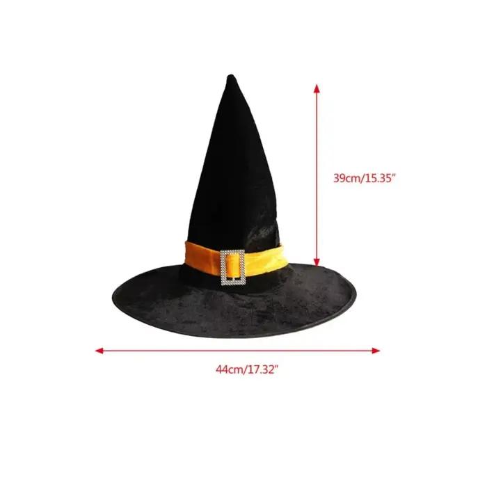 Chapeau de sorcier de sorcière d'halloween en velours Cool